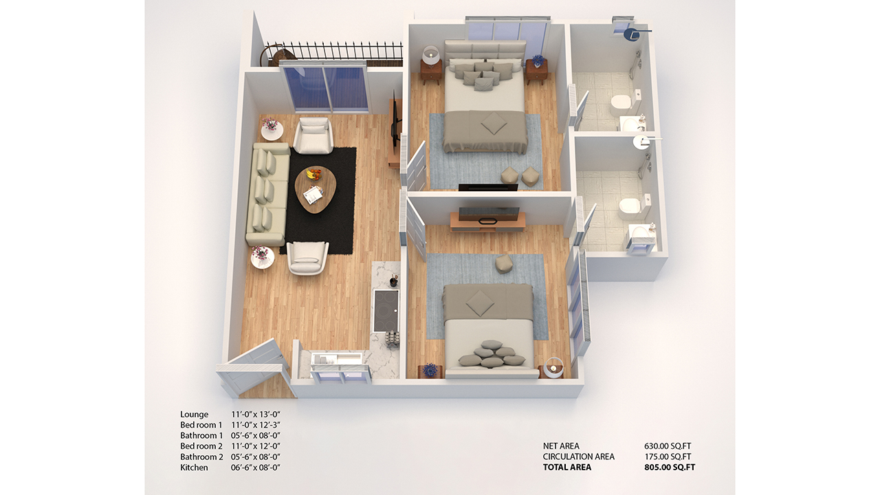 3D Floor Plan (CGI) sample